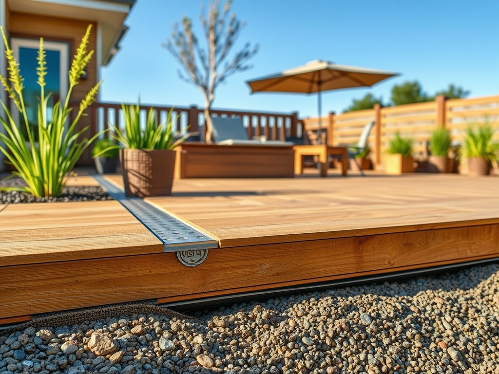 Deck drainage and water runoff under the framing